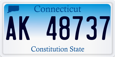 CT license plate AK48737