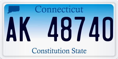 CT license plate AK48740