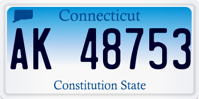 CT license plate AK48753