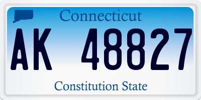 CT license plate AK48827