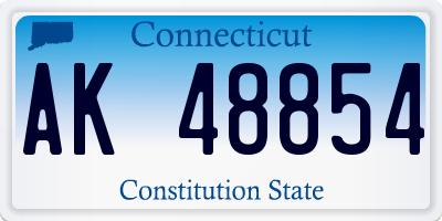 CT license plate AK48854
