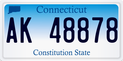 CT license plate AK48878