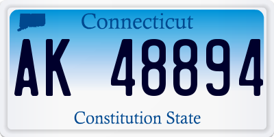 CT license plate AK48894