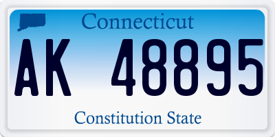 CT license plate AK48895