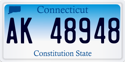 CT license plate AK48948