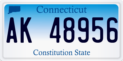 CT license plate AK48956