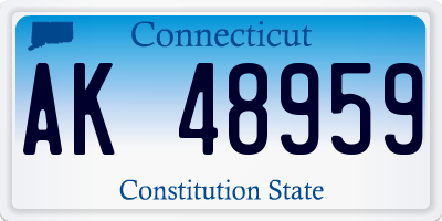 CT license plate AK48959