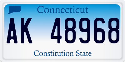CT license plate AK48968