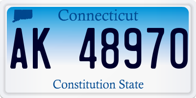 CT license plate AK48970