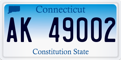 CT license plate AK49002