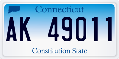 CT license plate AK49011
