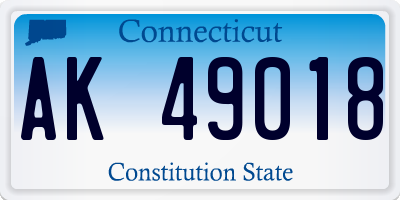 CT license plate AK49018