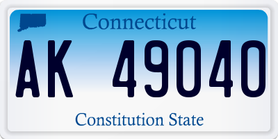 CT license plate AK49040