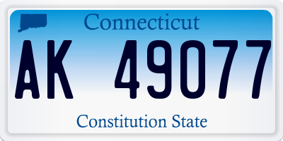CT license plate AK49077