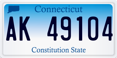 CT license plate AK49104