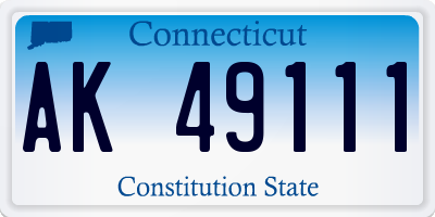 CT license plate AK49111