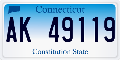 CT license plate AK49119