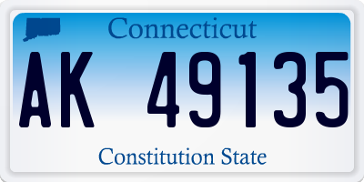 CT license plate AK49135