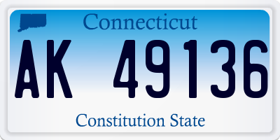 CT license plate AK49136