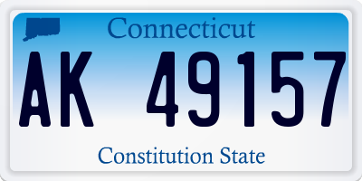 CT license plate AK49157