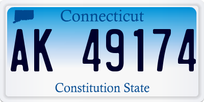 CT license plate AK49174