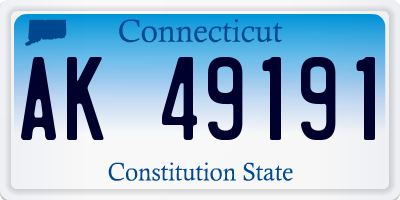 CT license plate AK49191