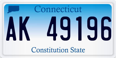 CT license plate AK49196