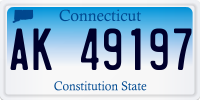 CT license plate AK49197