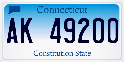 CT license plate AK49200