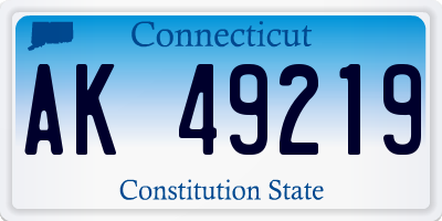 CT license plate AK49219