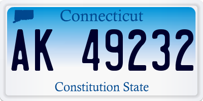 CT license plate AK49232