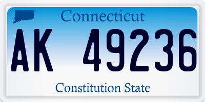 CT license plate AK49236