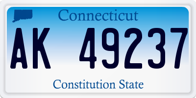 CT license plate AK49237