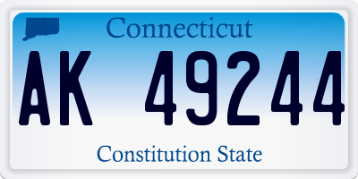 CT license plate AK49244