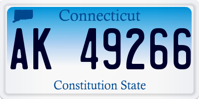 CT license plate AK49266