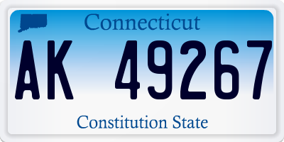 CT license plate AK49267