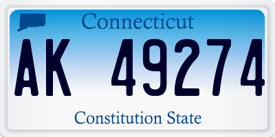 CT license plate AK49274