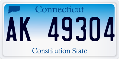 CT license plate AK49304