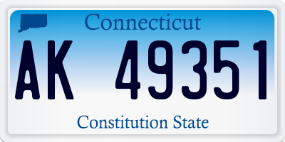 CT license plate AK49351