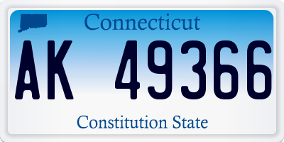 CT license plate AK49366
