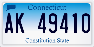 CT license plate AK49410