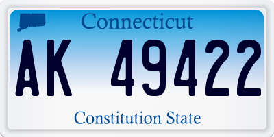 CT license plate AK49422