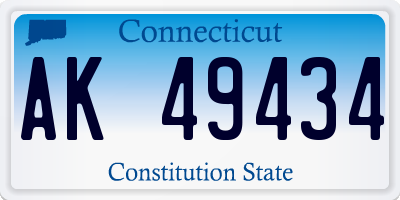 CT license plate AK49434