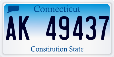CT license plate AK49437