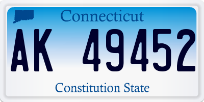 CT license plate AK49452
