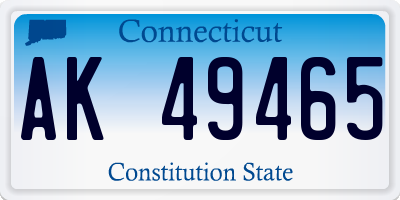 CT license plate AK49465