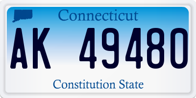 CT license plate AK49480