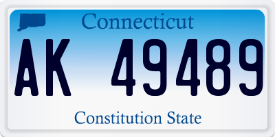 CT license plate AK49489