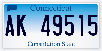 CT license plate AK49515