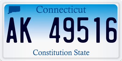 CT license plate AK49516